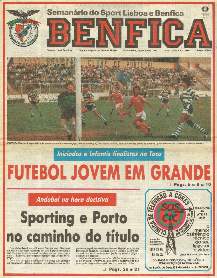 jornal o benfica 2486 1990-06-13